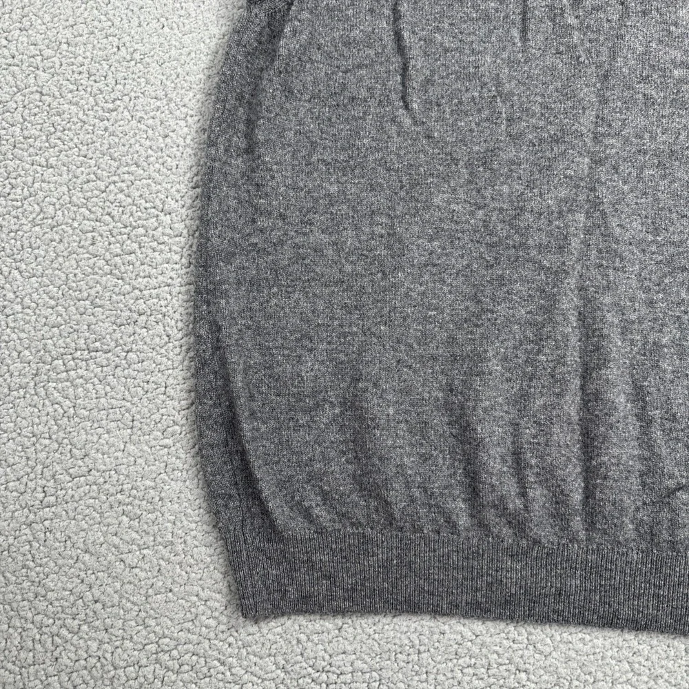 VTG 90s LL Bean Lambs Wool Sweater Vest Men XL Tall Grey V-Neck Knit Grandpa